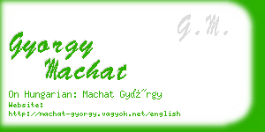 gyorgy machat business card